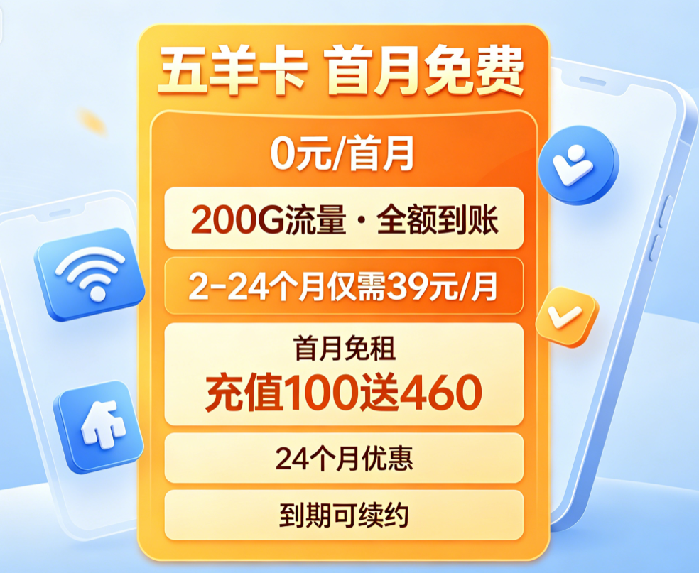 首月免费及充值赠送活动图